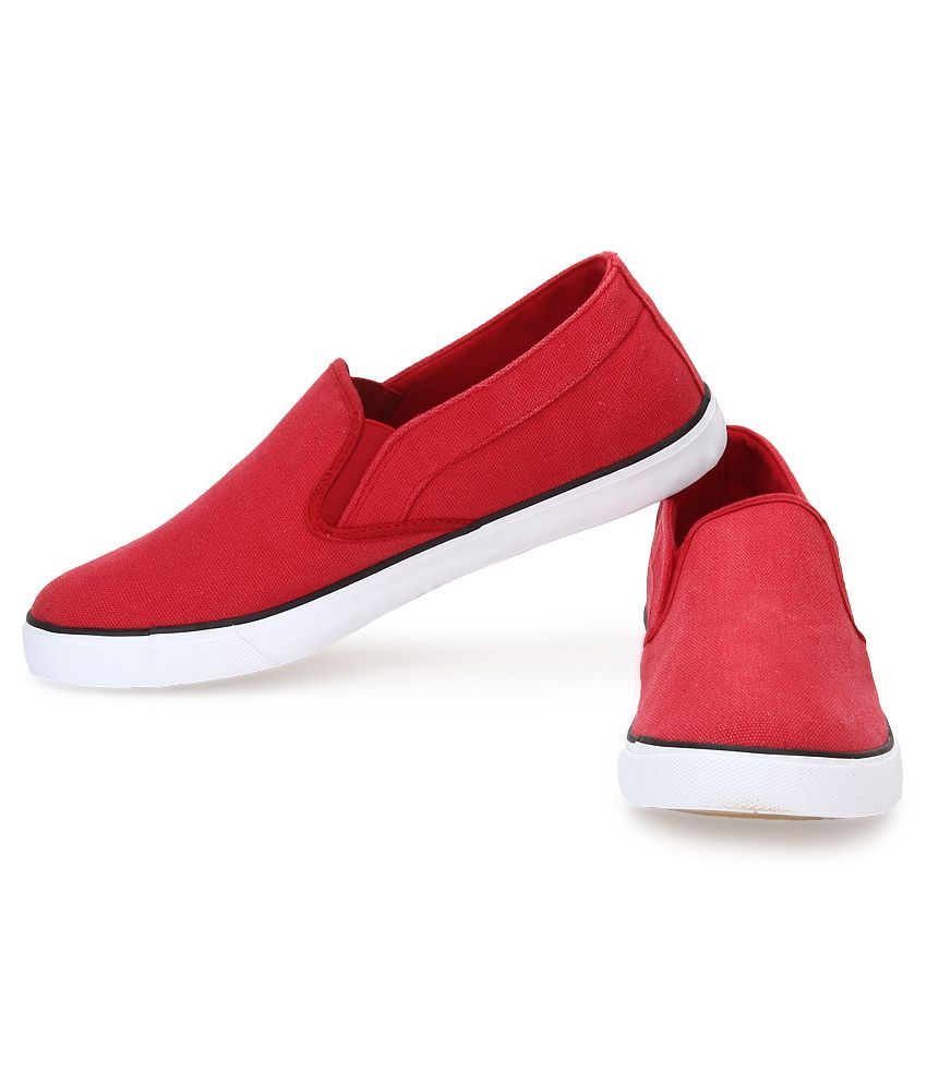 red colour loafer