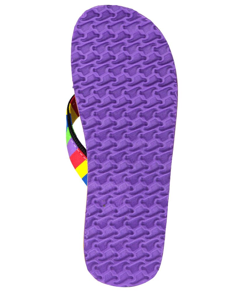 purple platform flip flops