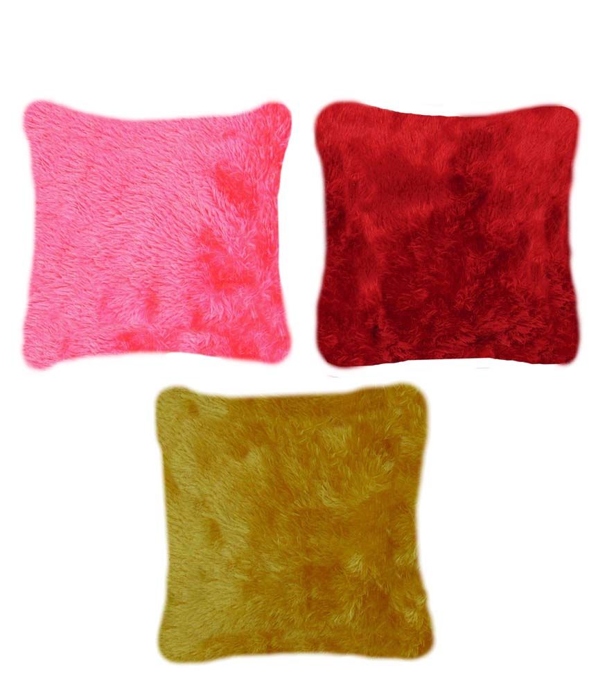Furnishing Zone Multicolor Polyester Filled Cushions Pack Of 3 Buy