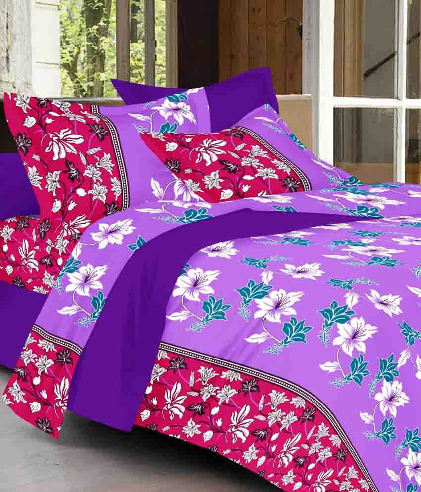 Mb Multicolour Cotton Double Bedsheet With 2 Pillow Cover Buy Mb Multicolour Cotton Double