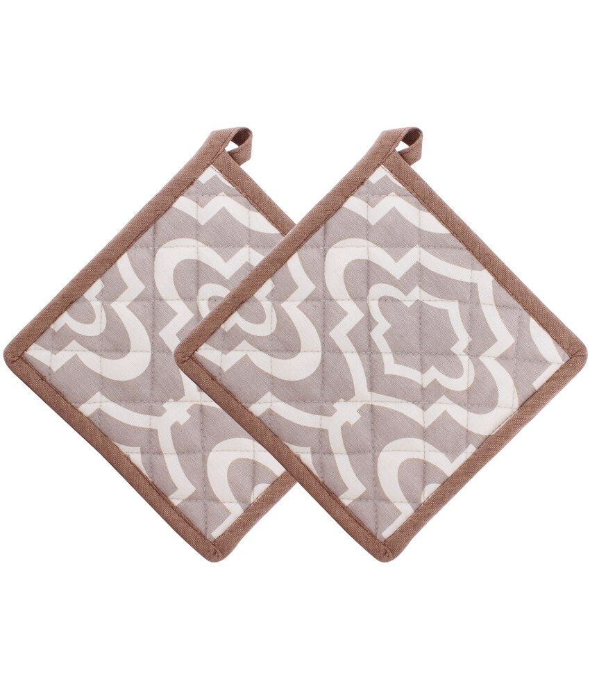 Suam Beige Cotton Pot Holders Set of 2 Buy Suam Beige Cotton Pot