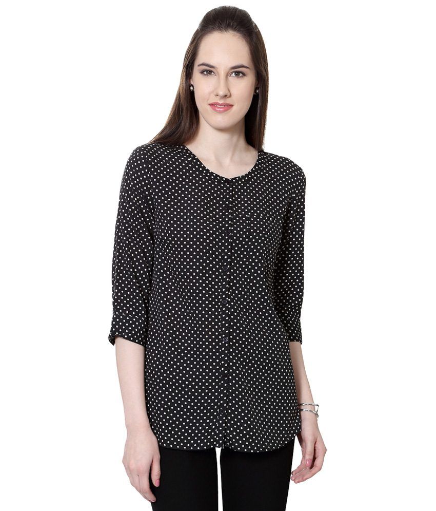 Allen Solly Black & White Casual Top - Buy Allen Solly Black & White ...