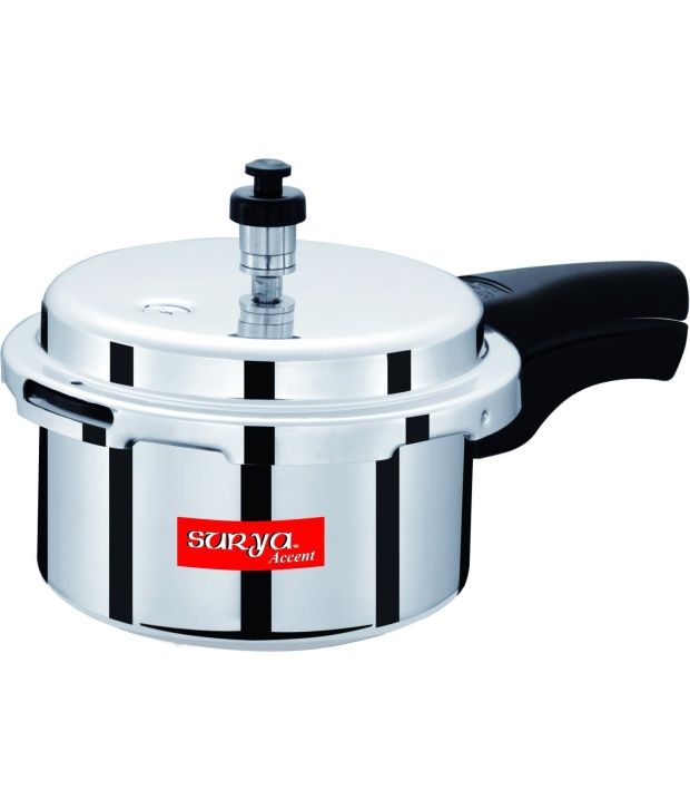     			Surya Accent Aluminium Outer Lid Pressure Cooker-3L