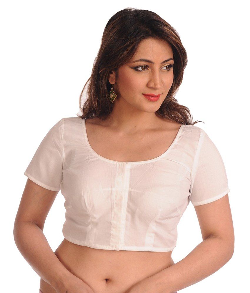 Aafiya Silks White Cotton Blouses Buy Aafiya Silks White Cotton