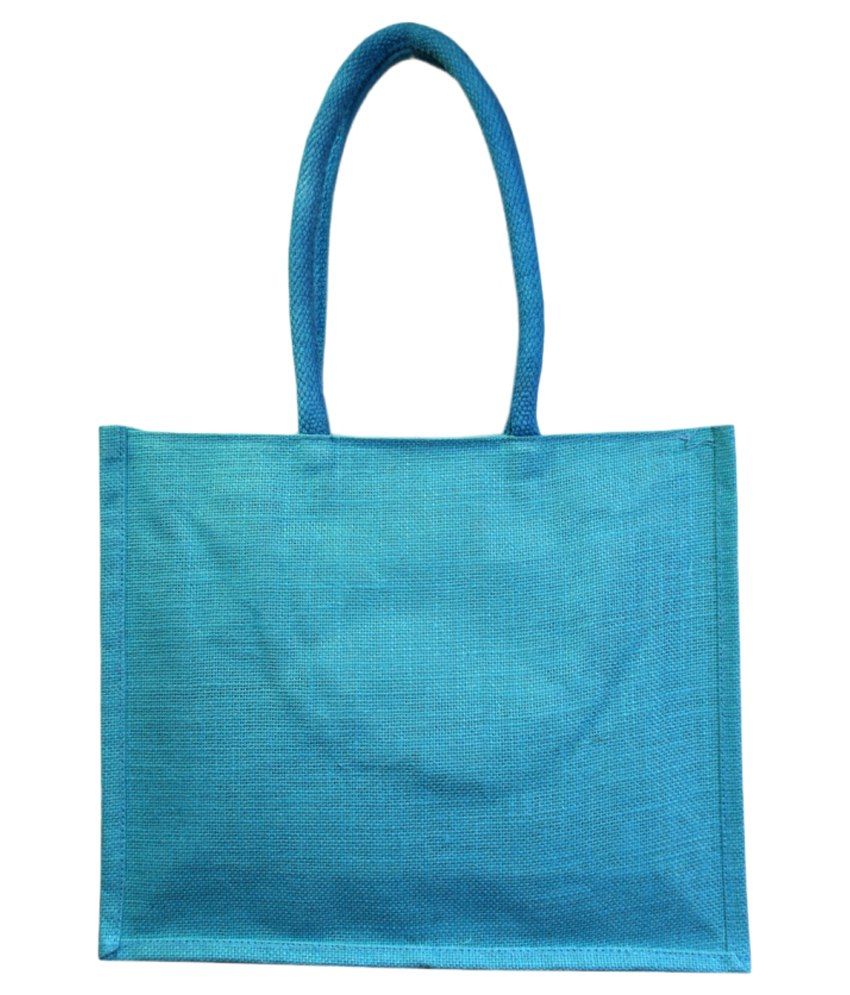 Mantra Blue Jute Tote Bag Buy Mantra Blue Jute Tote Bag Online at