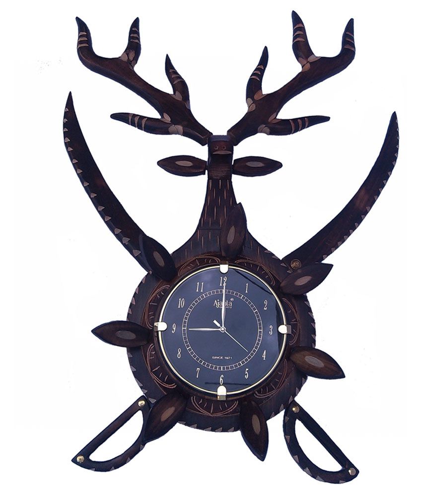 Ajanta Purple Wooden Wall Clock Buy Ajanta Purple Wooden Wall Clock at