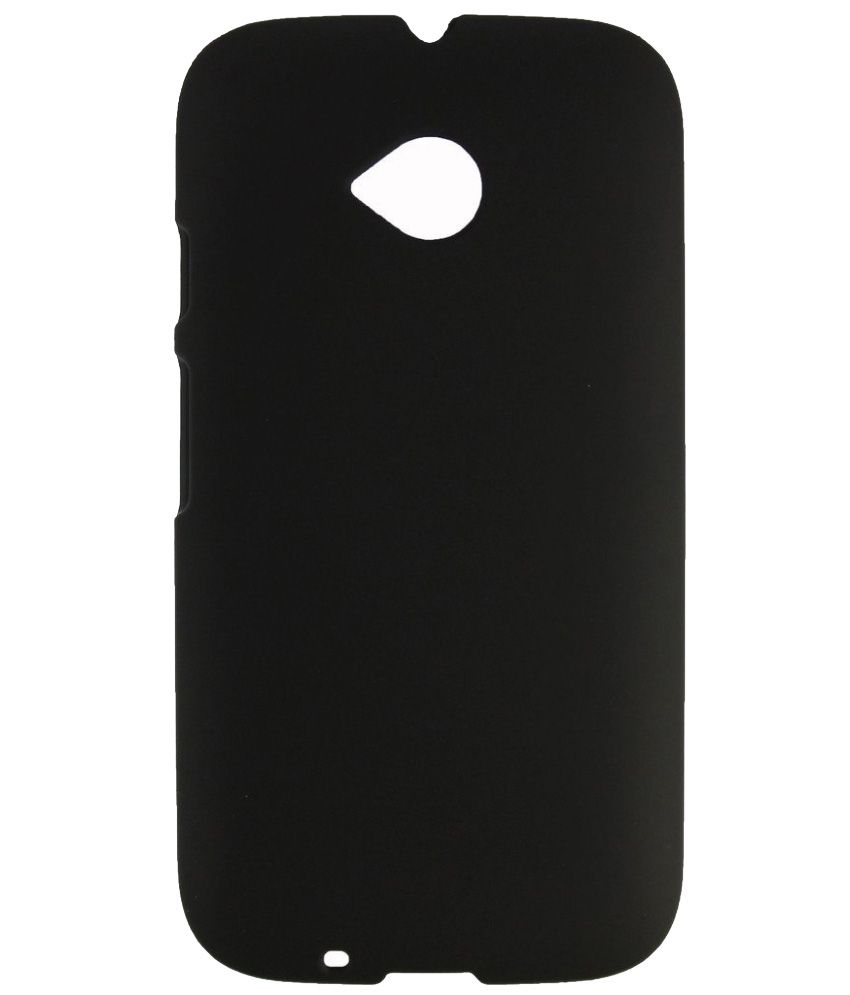 Drax Back Cover For Motorola Moto E (2st Gen) Black Plain Back