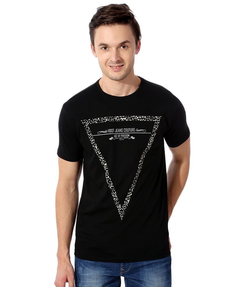 Van Heusen Black \u0026 White Printed T 