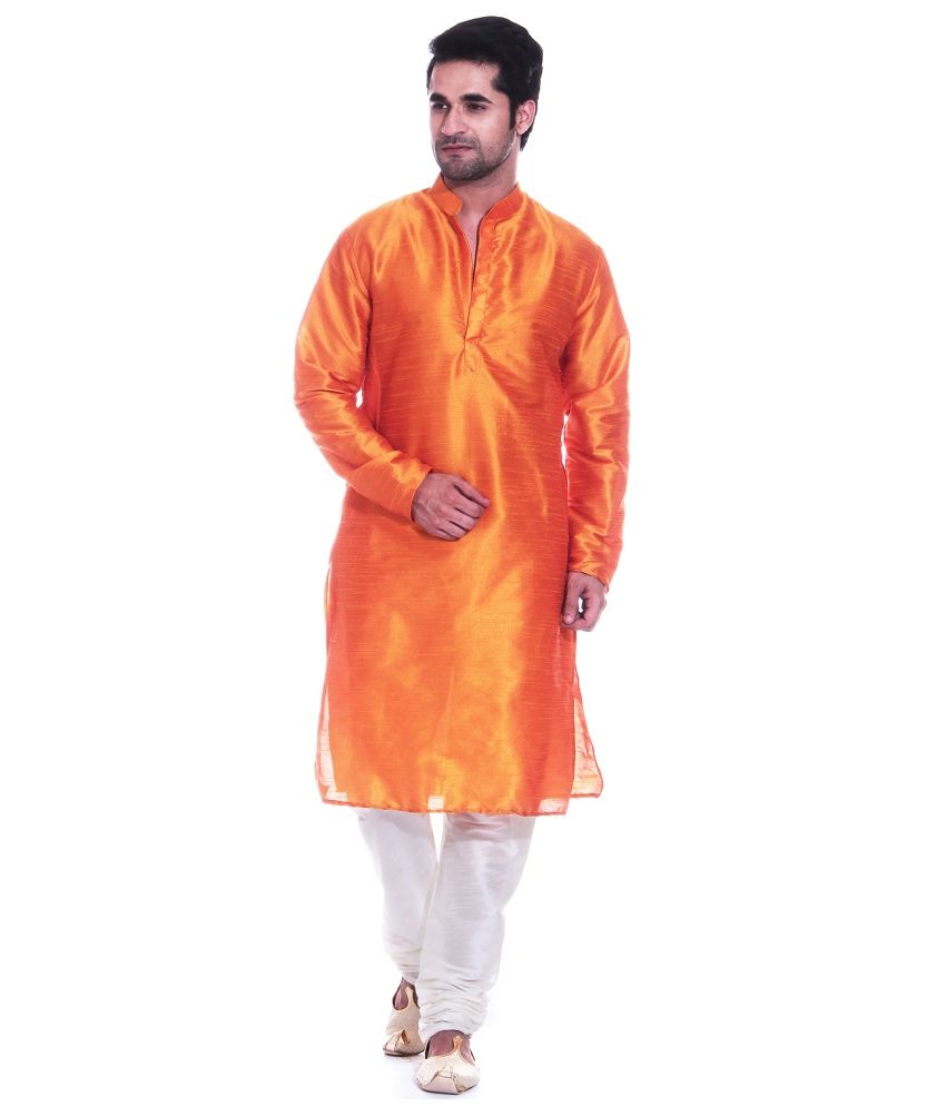 Tag 7 Yellow Silk Kurta Pyjama Set Buy Tag 7 Yellow Silk Kurta Pyjama