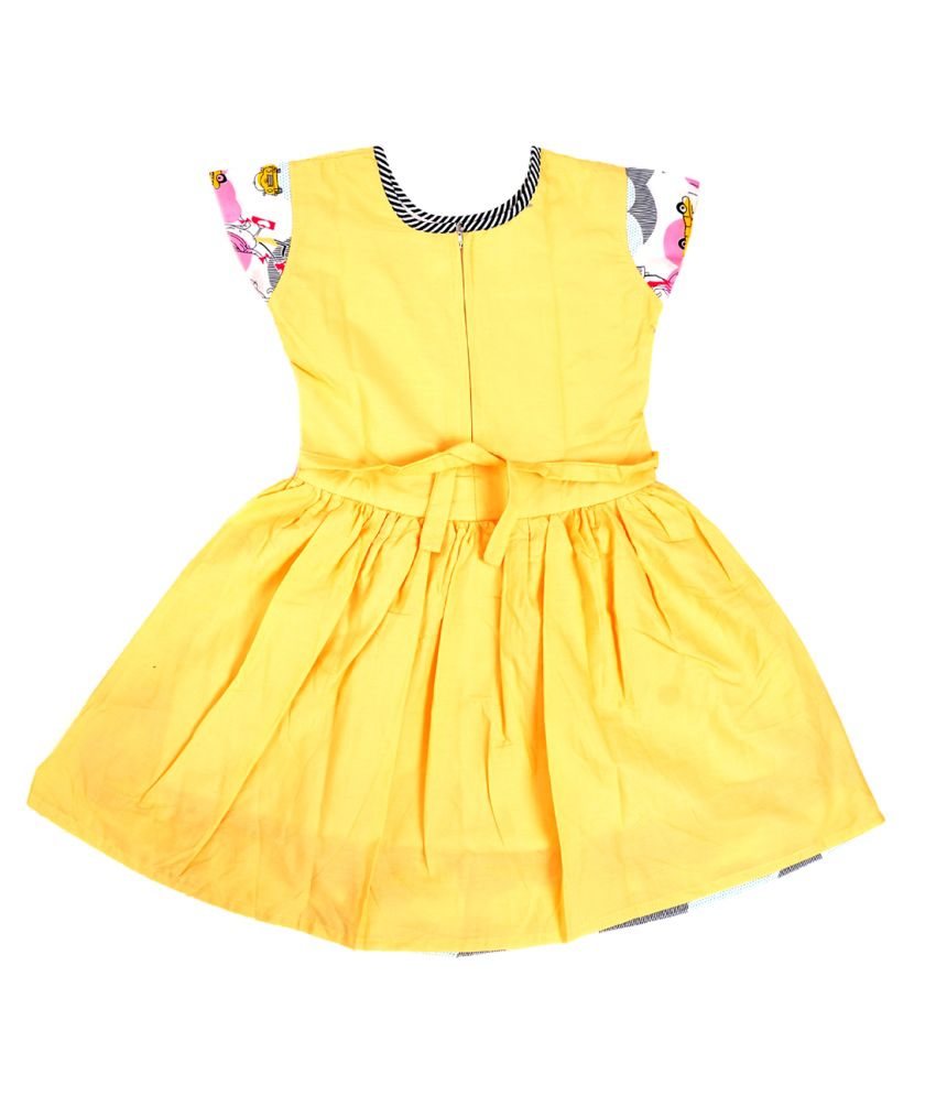 Saarah Yellow Frock For Girls - Buy Saarah Yellow Frock For Girls ...