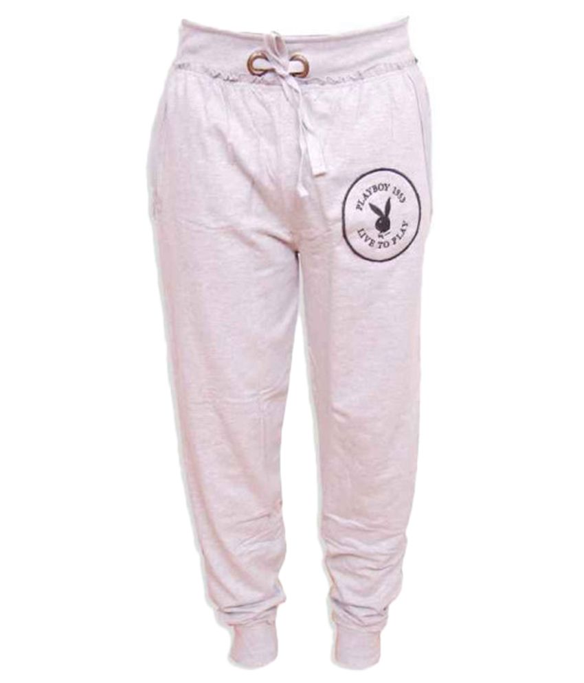 Playboy Gray Cotton Trackpant - Buy 