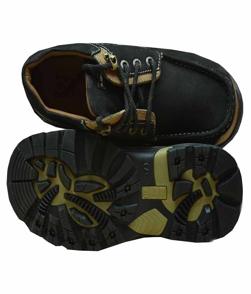 red chief powerflex black shoes