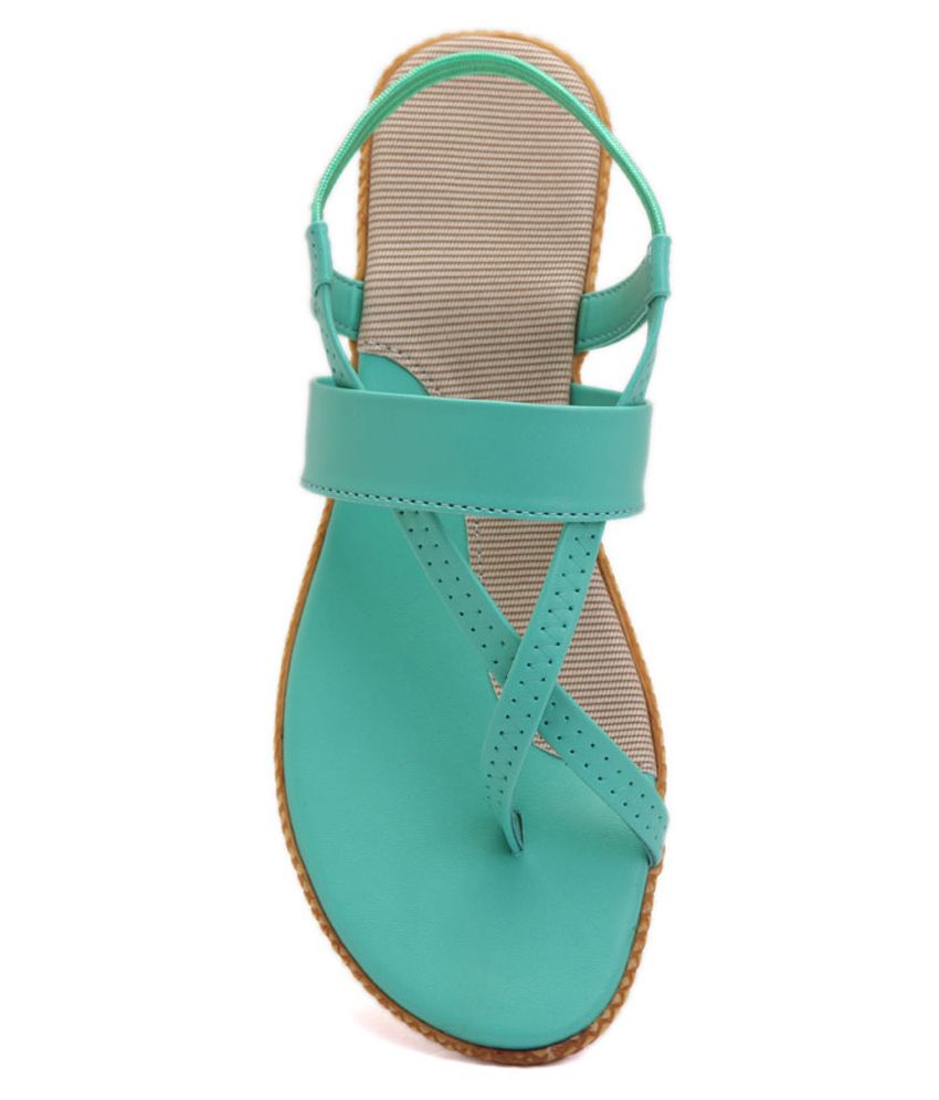 Stefino Turquoise Low Heel Sandals Price in India- Buy Stefino ...
