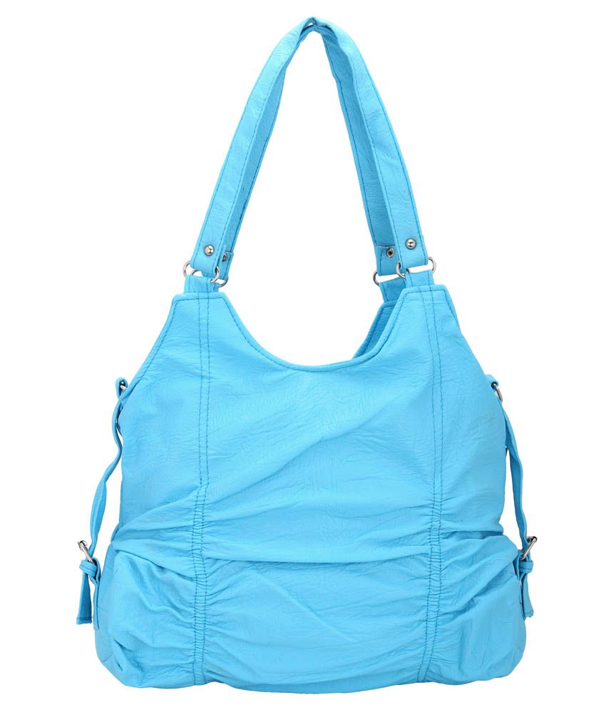 small blue shoulder bag