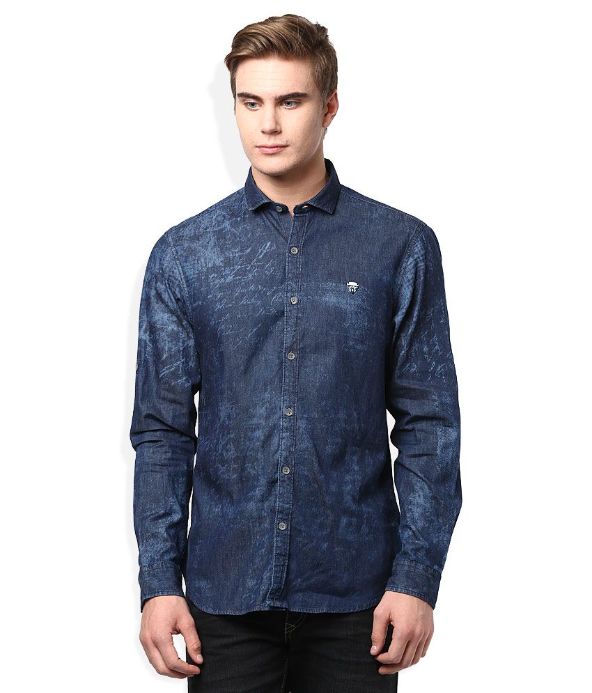 john players blue shirt
