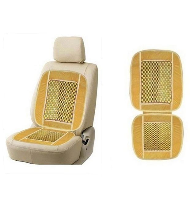 Vocado Car Wooden Bead Seat With Velvet Border For Honda City Vocado Car Wooden Bead Seat With Velvet Border For Honda City