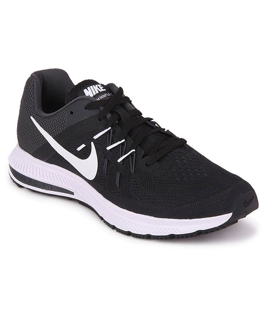 Nike Zoom Winflo 2 Black Sports Shoes - Buy Nike Zoom Winflo 2 Black Sports Shoes Online at Best ...