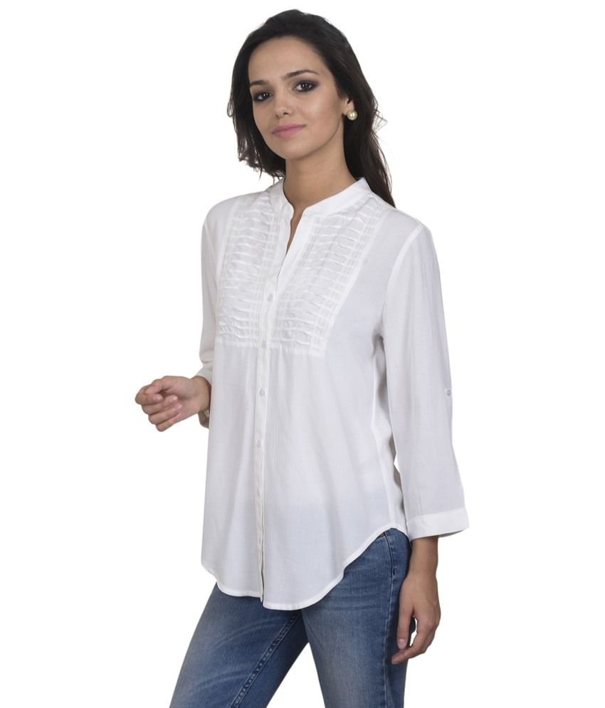 Buy Antilia Femme White Solid Shirt Online At Best Prices In India 