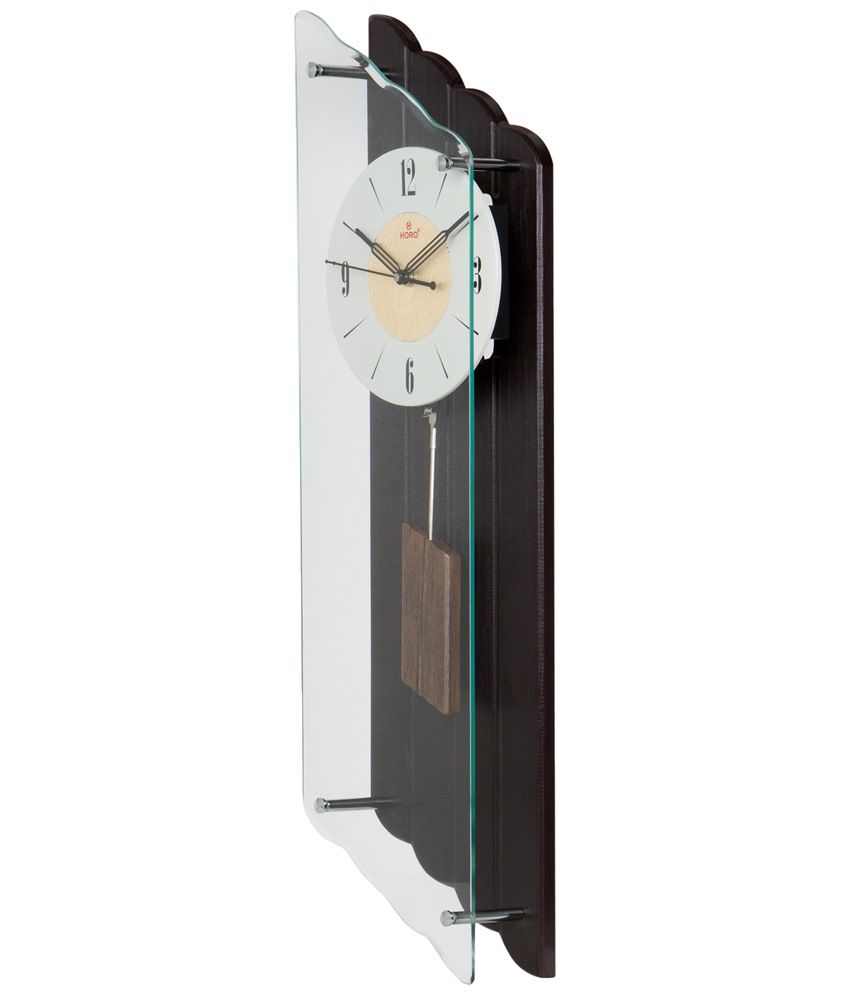 Horo Black & White Pendulum Walnut Wall Clock Buy Horo Black & White