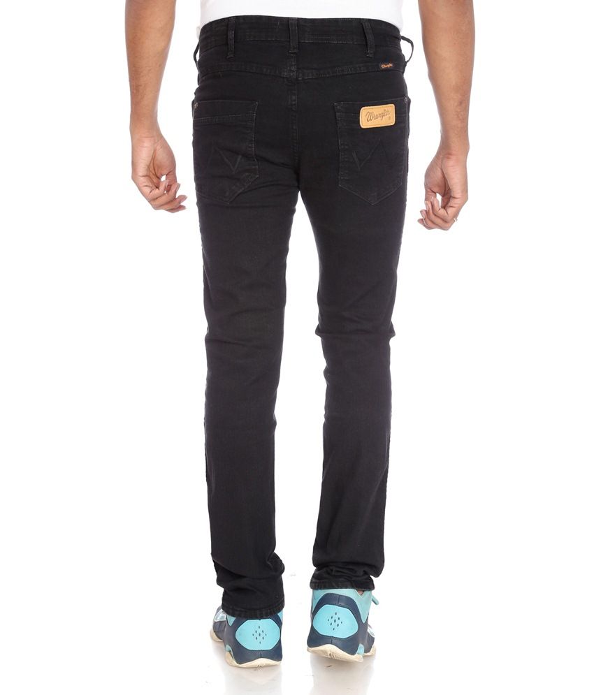 wrangler black slim fit jeans