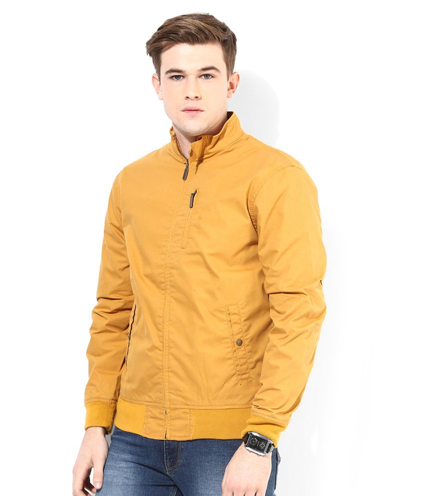 UCB Yellow Full Sleeves Cotton Jacket 