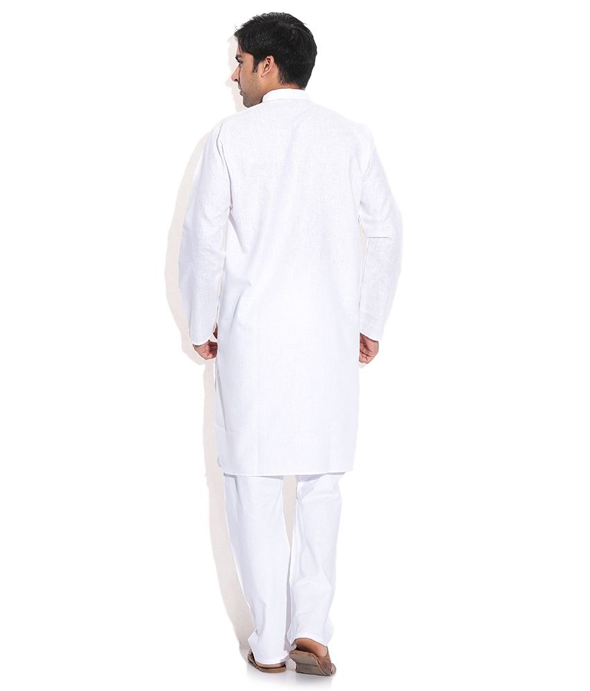 white kurta pajama set