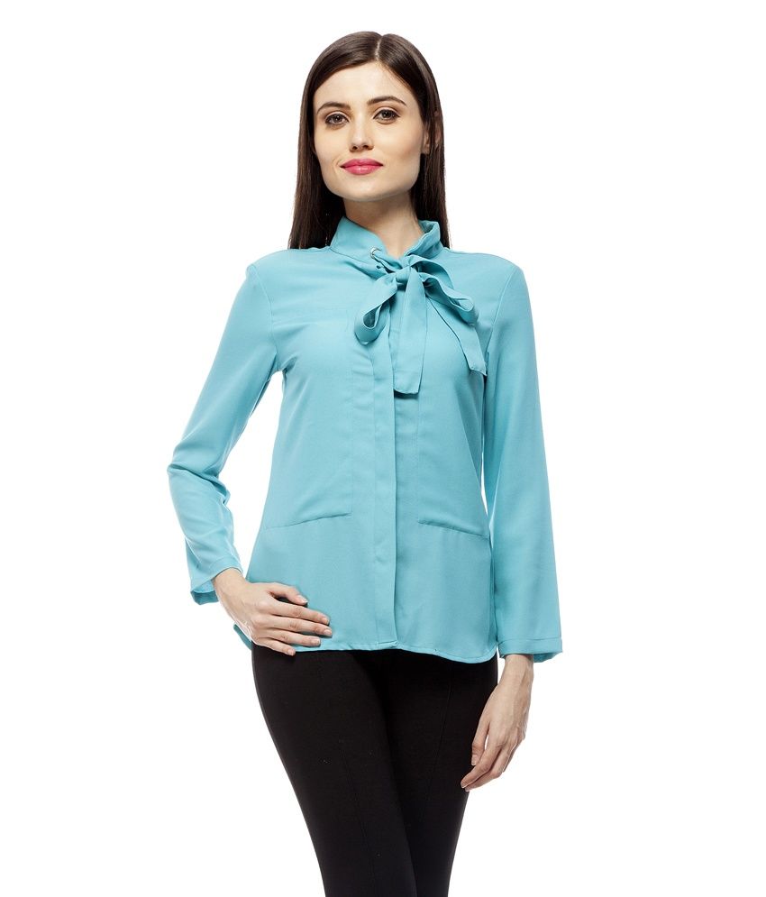     			Stylestone Turquoise Polyester Blend Coats