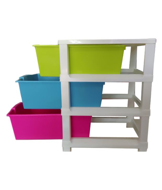 Joyful Multicolor Plastic Modular Drawer System By Merahomestore Buy