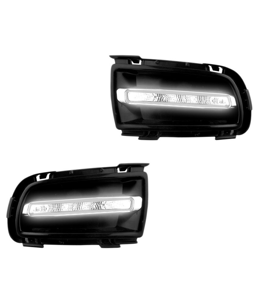 Speedwav Car Fog Lamp Cover With Integrated DRL Set of 2Hyundai Verna