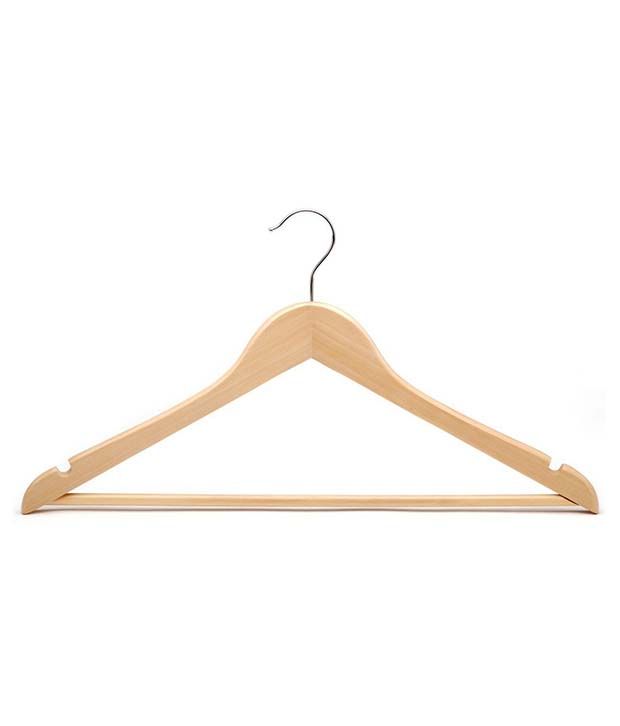     			Zip Corner Bwh3 Brown Wooden Hangers - Pack Of 6