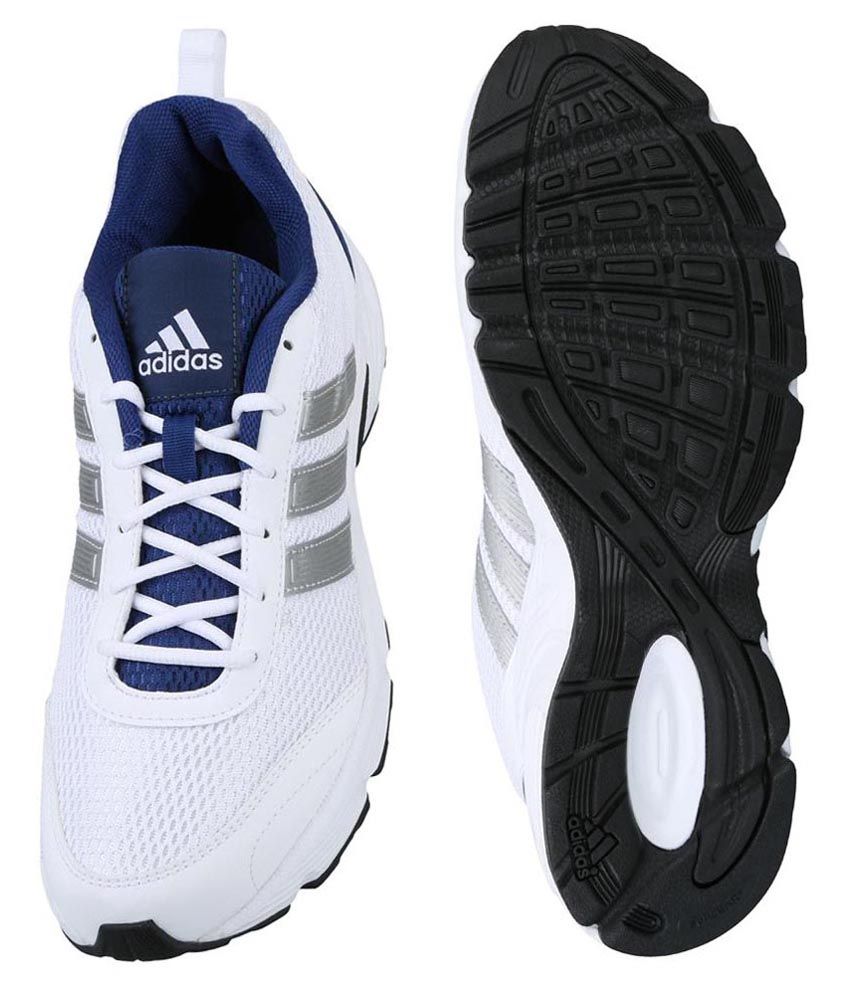 adidas white running sports shoes