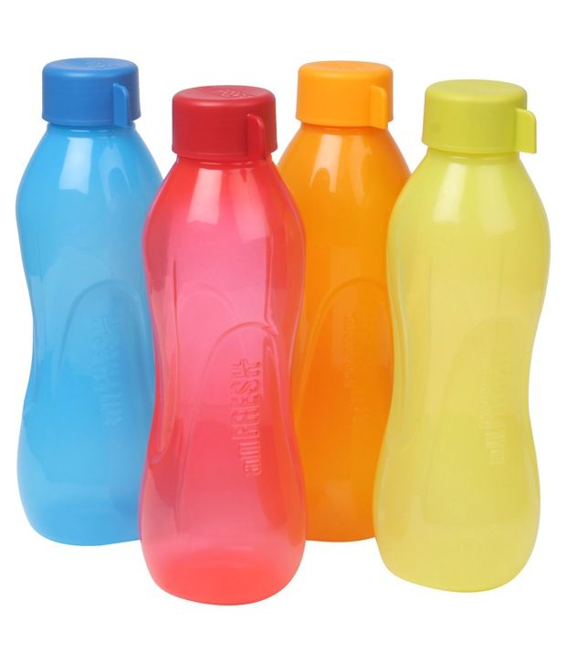 Ratan Plastics All Fresh PP Bottle s 1 Ltr Pack of 4 Pcs - Red- Blue ...