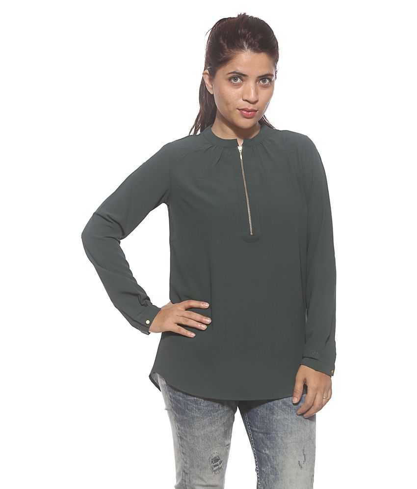 Pepe Jeans Green Cotton Tops - Buy Pepe 