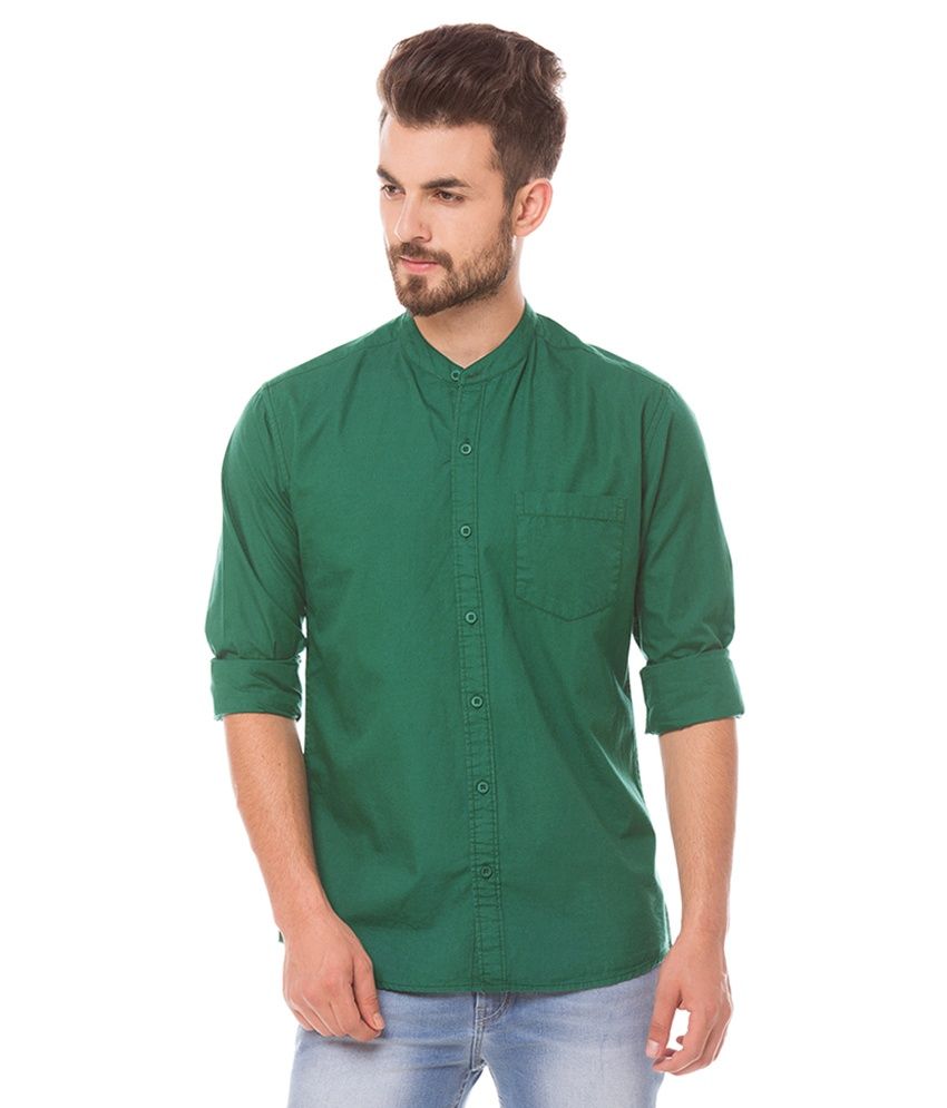 pretty green slim fit shirt