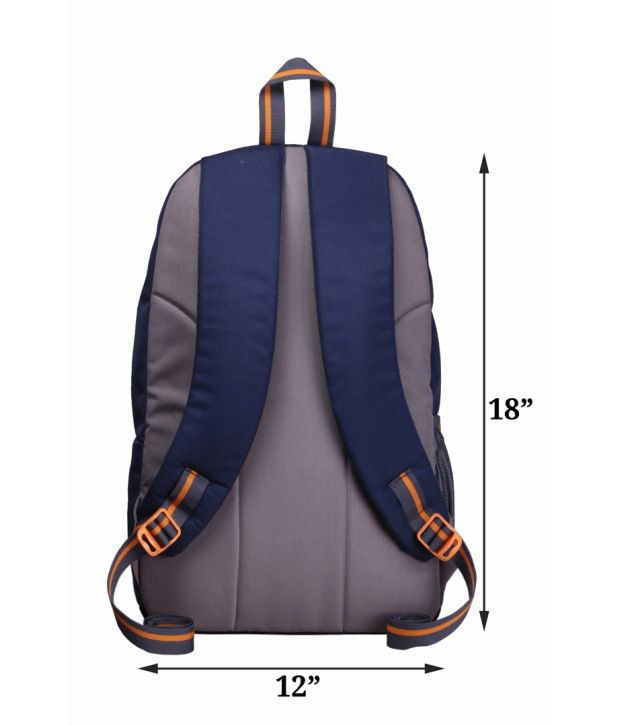 F Gear Castle Rugged Base 27 Liters Navy Blue Orange Backpack - Buy F ...