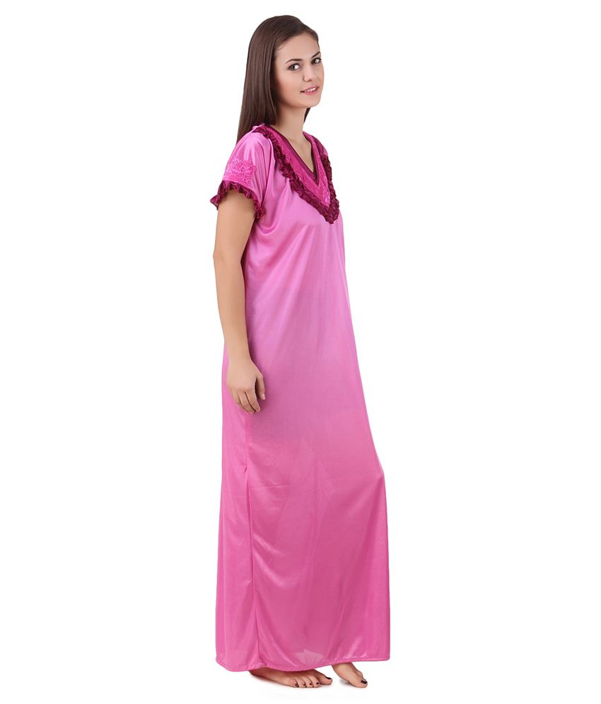 Buy Freely Pink Satin Nighty Online at Best Prices in India - Snapdeal