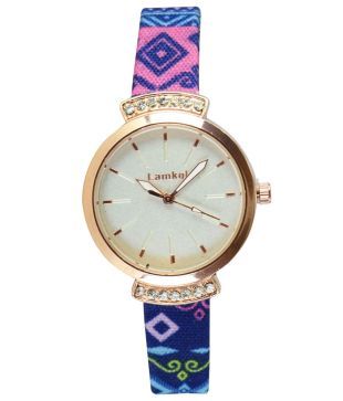 Lamkei White Analog Round Party-Wedding Watch With 6 Months Warranty 