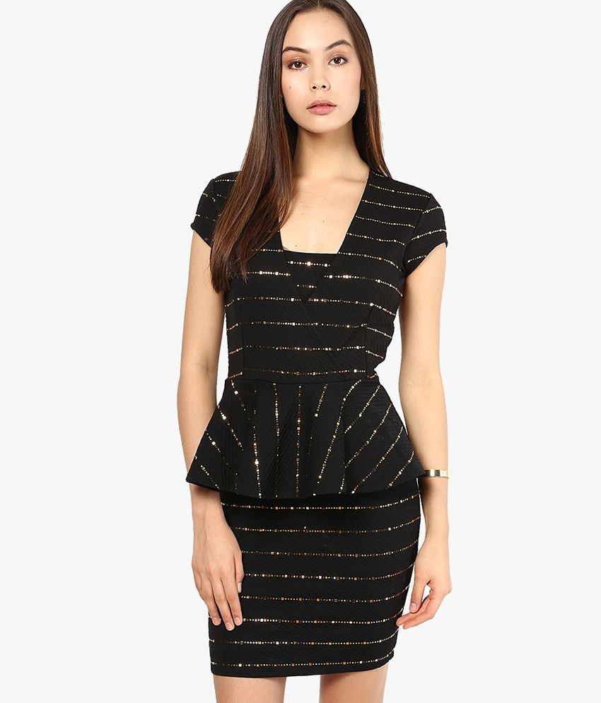 Vero Moda Black Casual Peplum Buy Vero Moda Casual Peplum Dress Online at Best Prices in India on