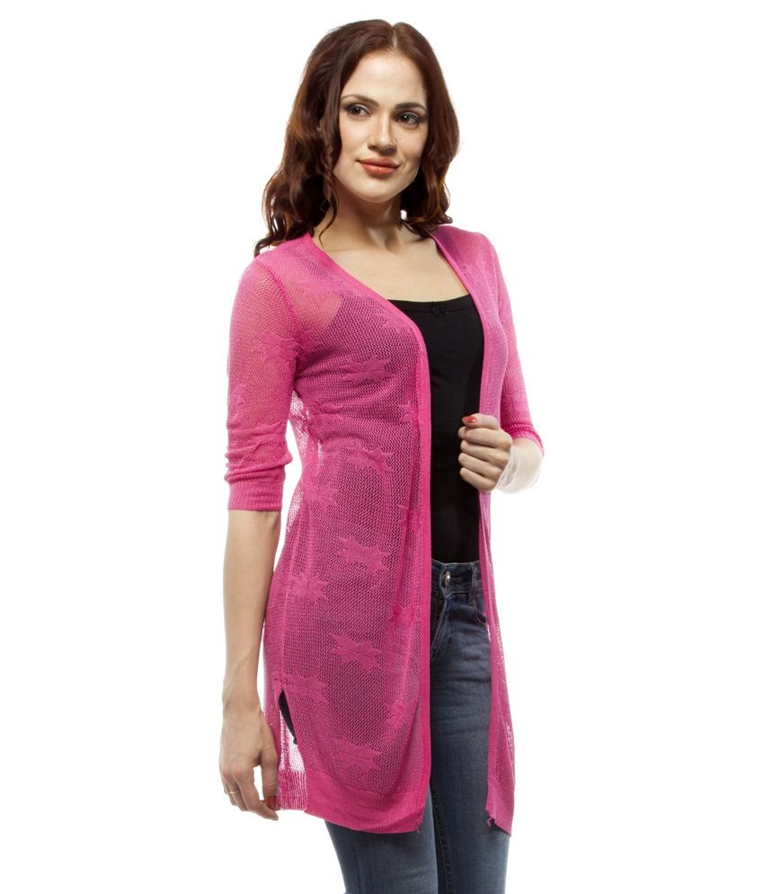 Buy Jaspar Living Pink Net Flower Women 