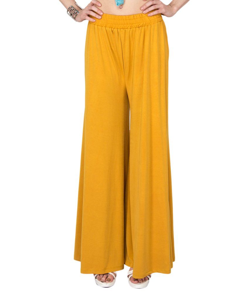 Buy Kaxiaa Yellow Solid Palazzo Pants Online At Best Prices In