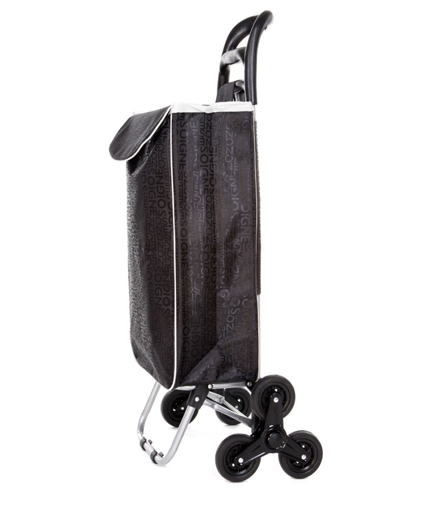 Buy Lets Go Stair Climber 6 Wheels Shopping Trolley Bag - Brown at Best Prices in India - Snapdeal