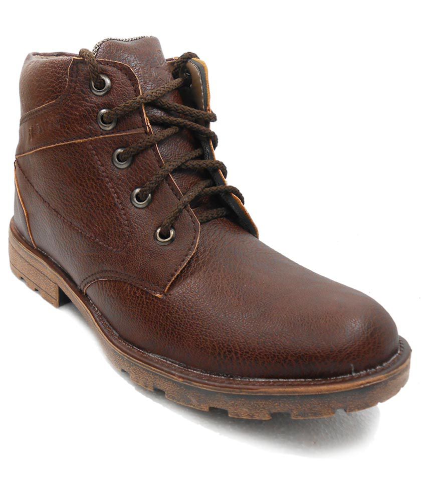 Maine Haiten Brown Boots - Buy Maine Haiten Brown Boots Online at Best ...