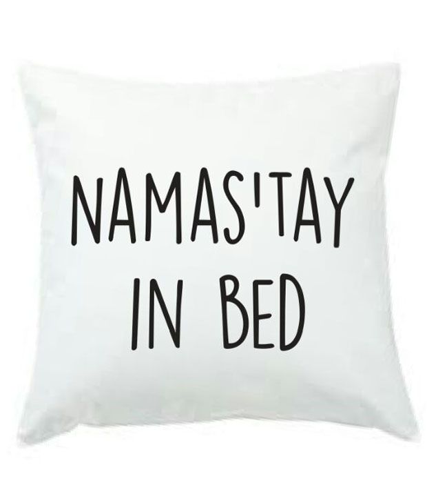 Never Grow Up White Polyester Printed Cushion Cover Buy Online At