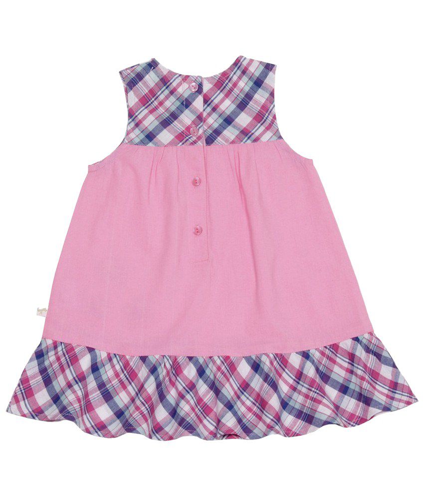 ShopperTree Pink & Blue Checkered Dress for Kids - Buy ShopperTree Pink ...