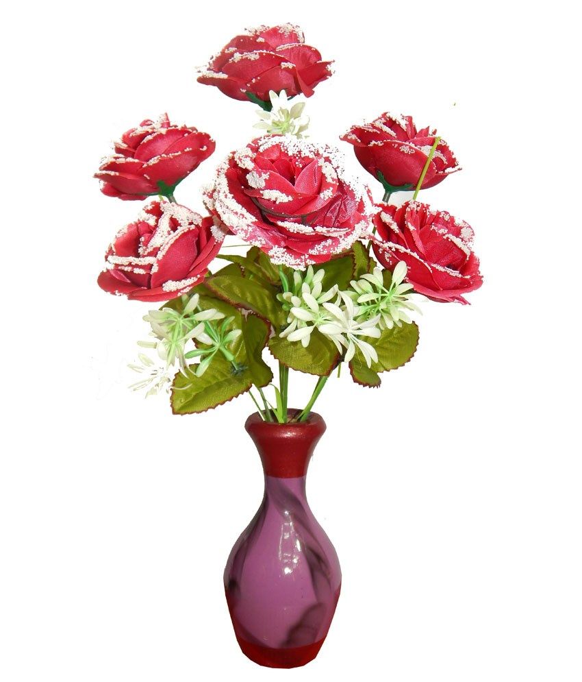 Best Flower Rose Artificial Flowers Bunch Pink: Buy Best ...