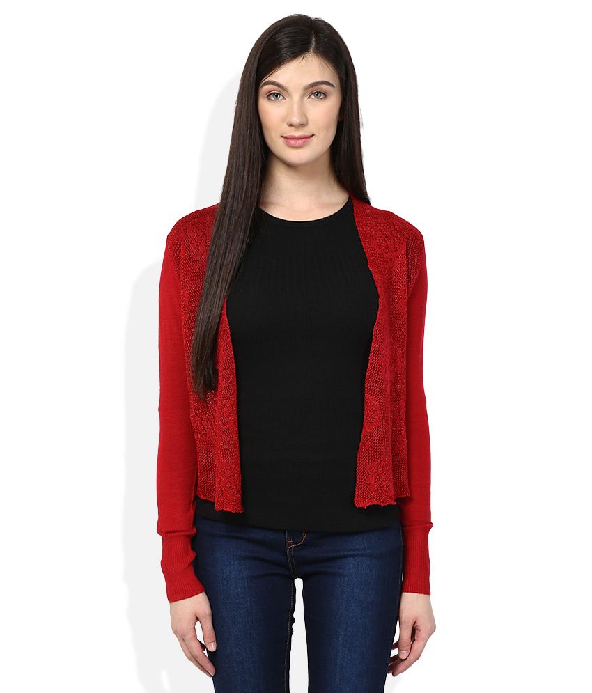 red gown with shrug