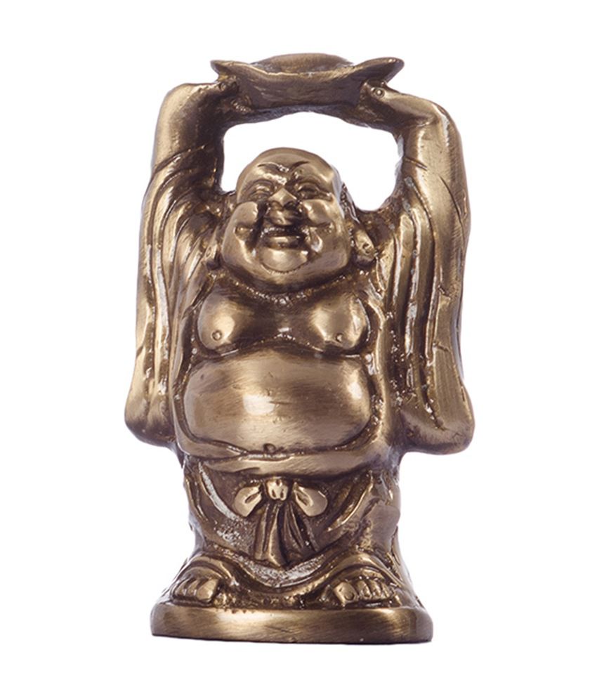     			eCraftIndia Golden Laughing Buddha