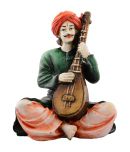     			eCraftIndia Green Rajasthani Playing Sitar Musical Instrument