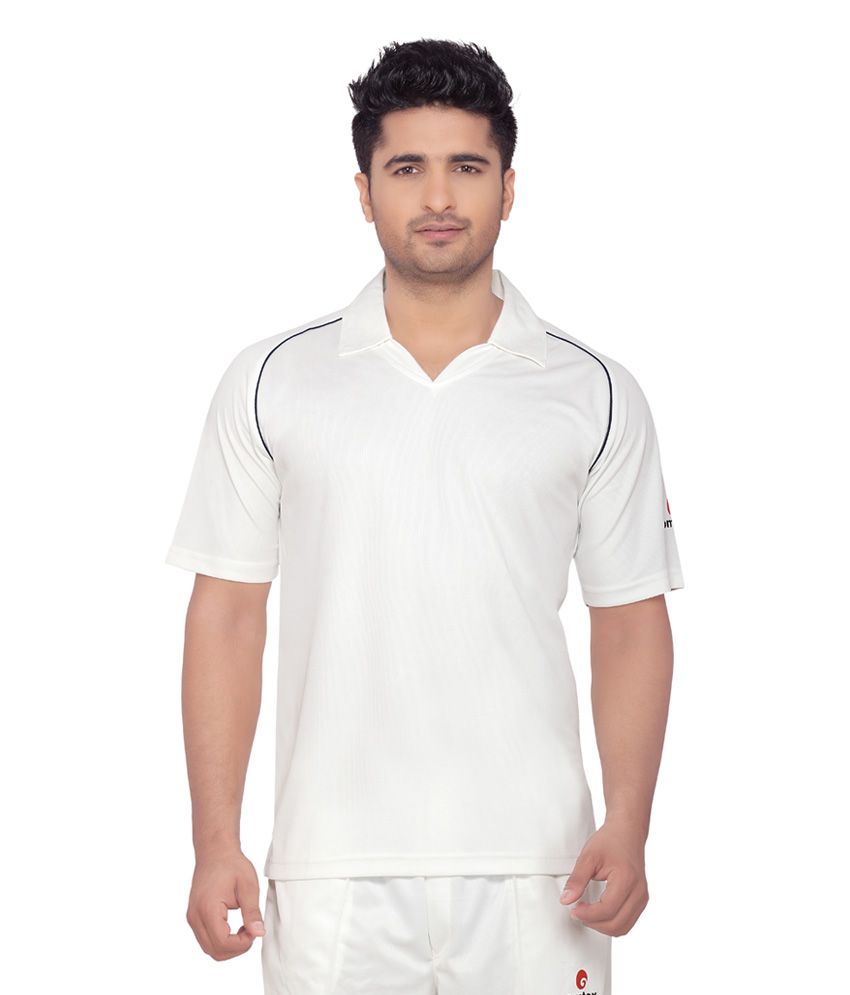 Omtex Half Sleeves Cricket Wear White TShirt Buy Omtex Half Sleeves