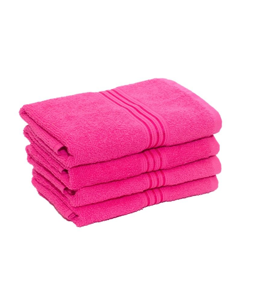 Homestrap Set of 4 Cotton Hand Towel Pink Buy Homestrap Set of 4